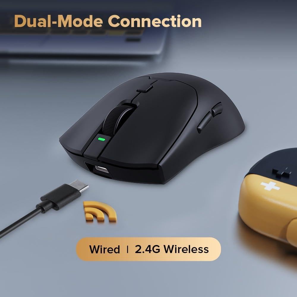 Ratón Gaming Inalámbrico DeLUX M700PRO 26000 DPI 59g Negro