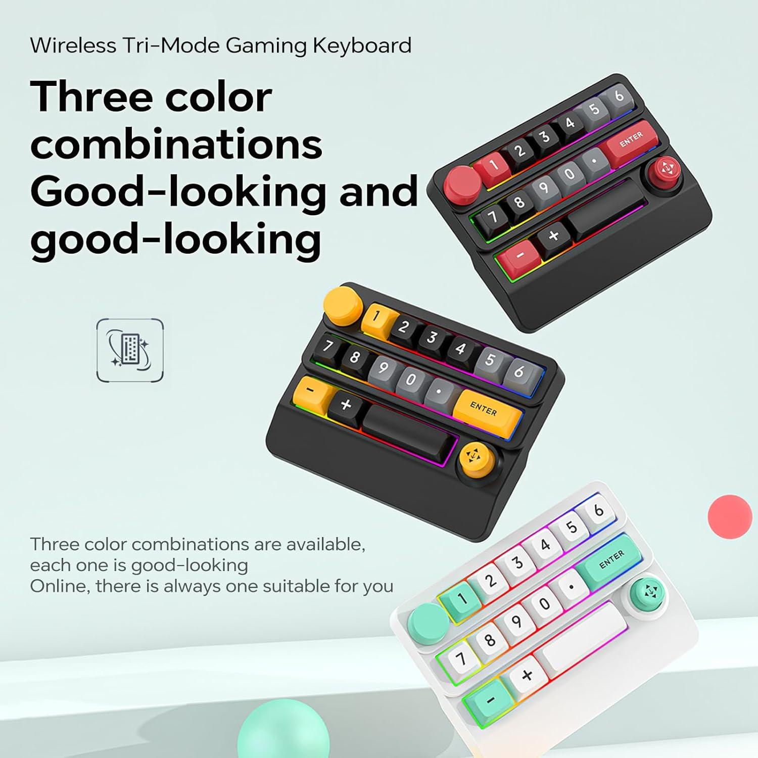 Teclado Mecánico Inalámbrico Adventurers W909 RGB 15 Teclas