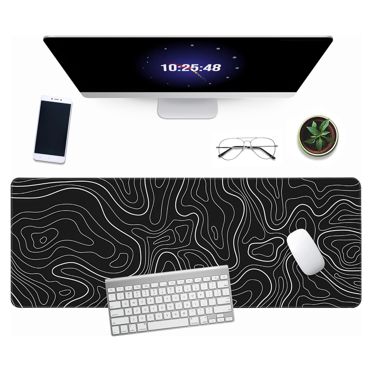 Alfombrilla de Ratón Halverion 80x30cm Antideslizante Negra