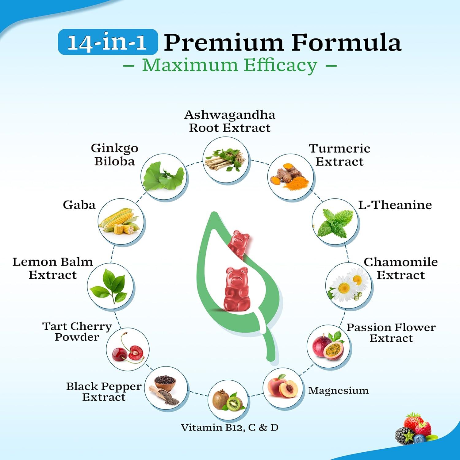 Gomitas de Ashwagandha Vazatisi 60 Unidades Sabor Frutas Mixtas