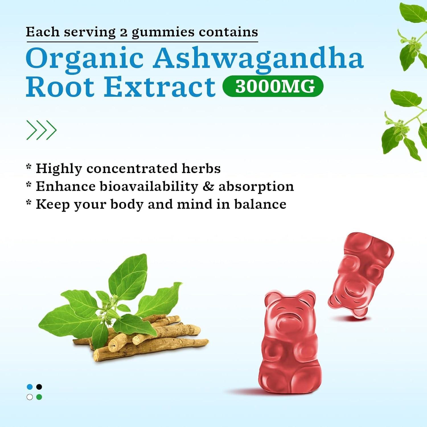 Gomitas de Ashwagandha Vazatisi 60 Unidades Sabor Frutas Mixtas