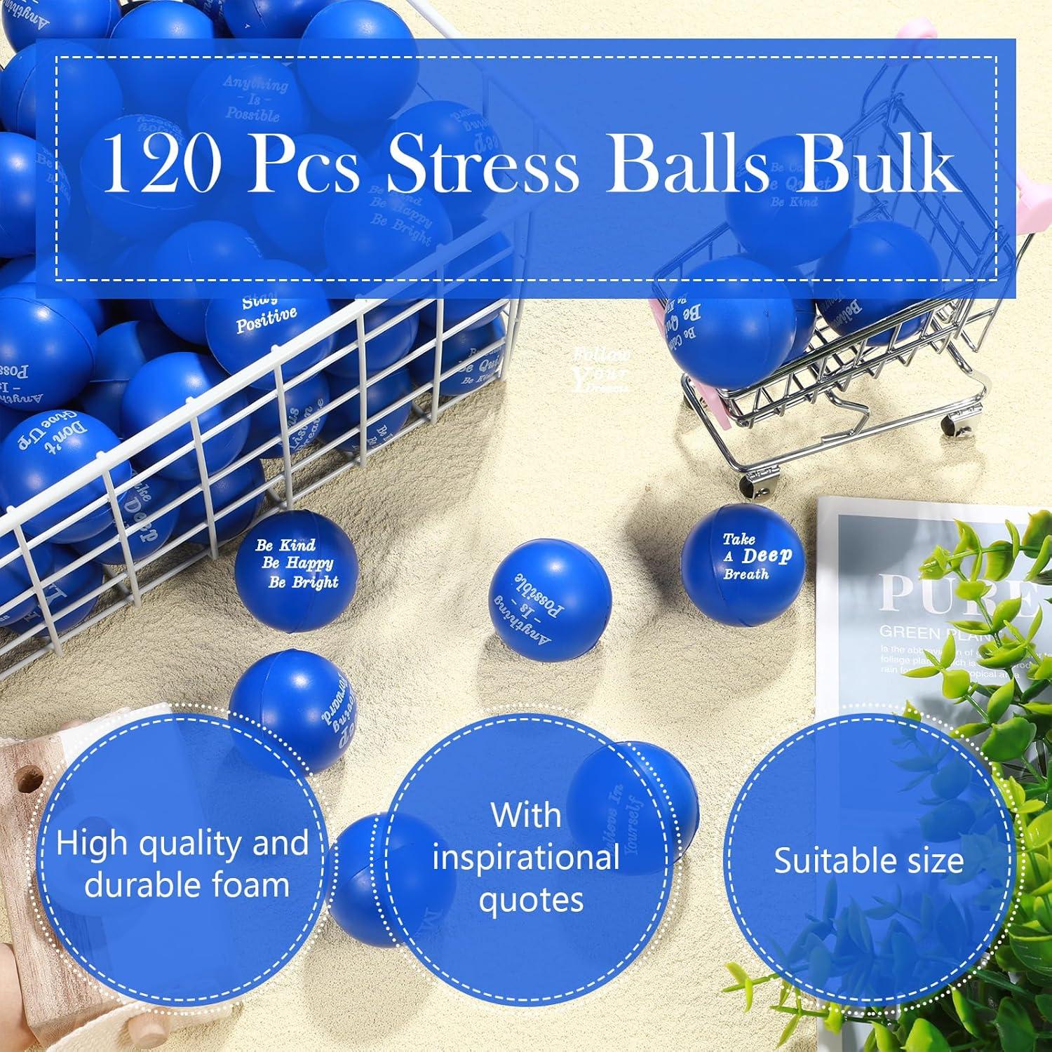 120 Pelotas Antiestrés Motivacionales Poen 4 cm Espuma Squeeze