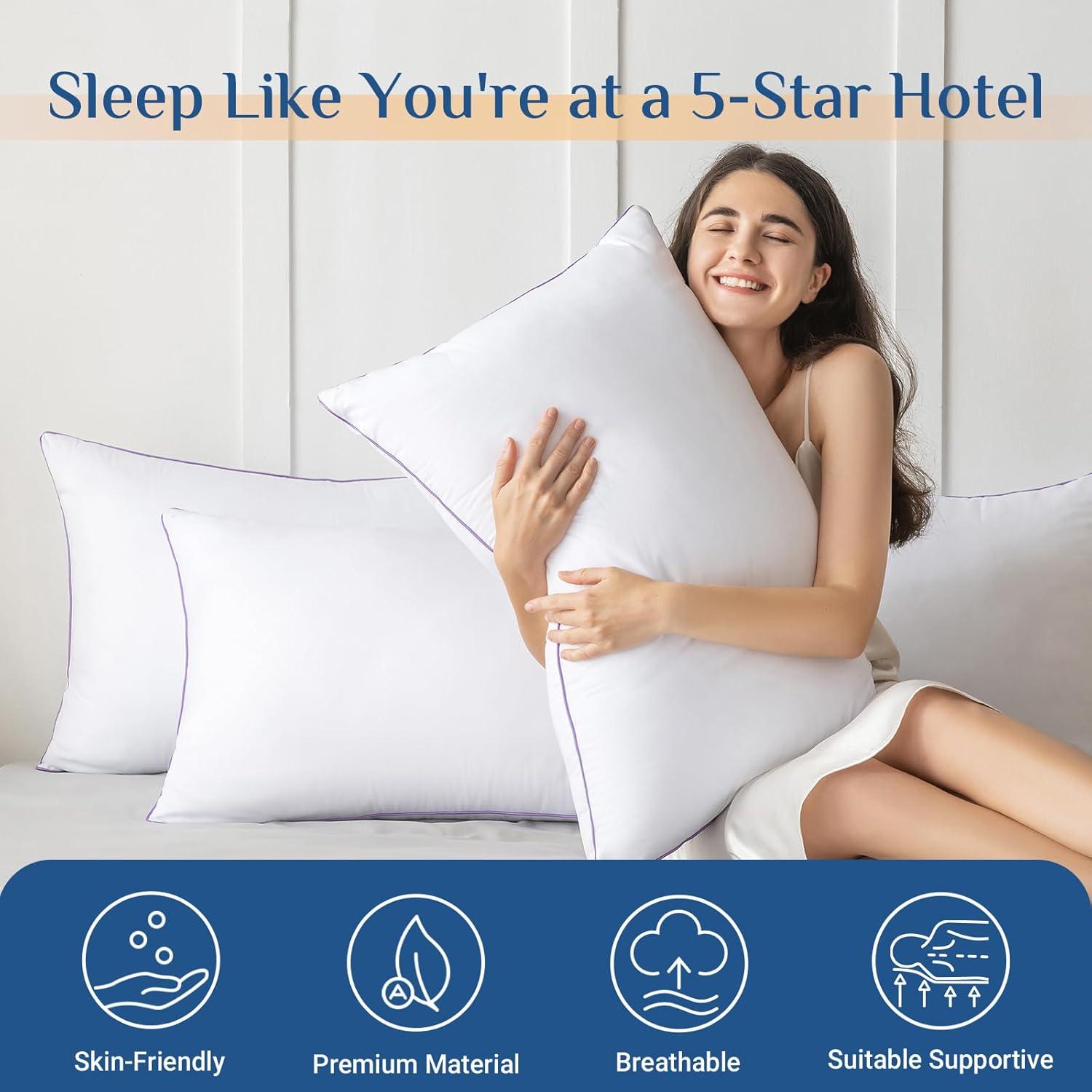 Almohada de Cama Estándar JOLLYVOGUE Suave y Lavable