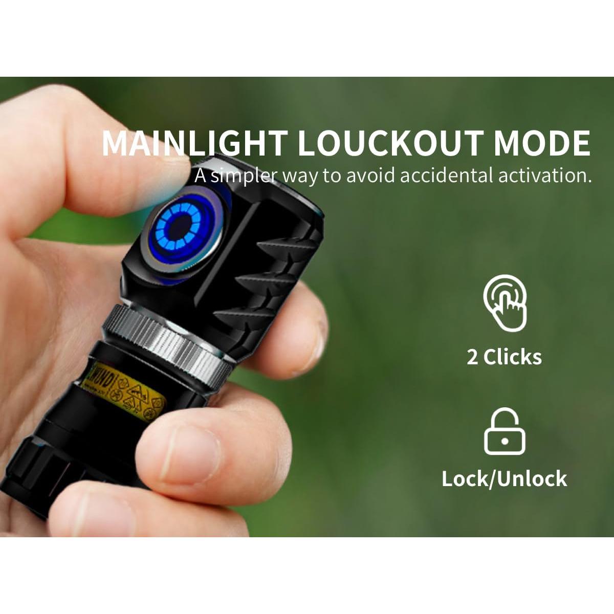 Linterna Mini EDC WARSUN FXXF 1000 Lúmenes Recargable