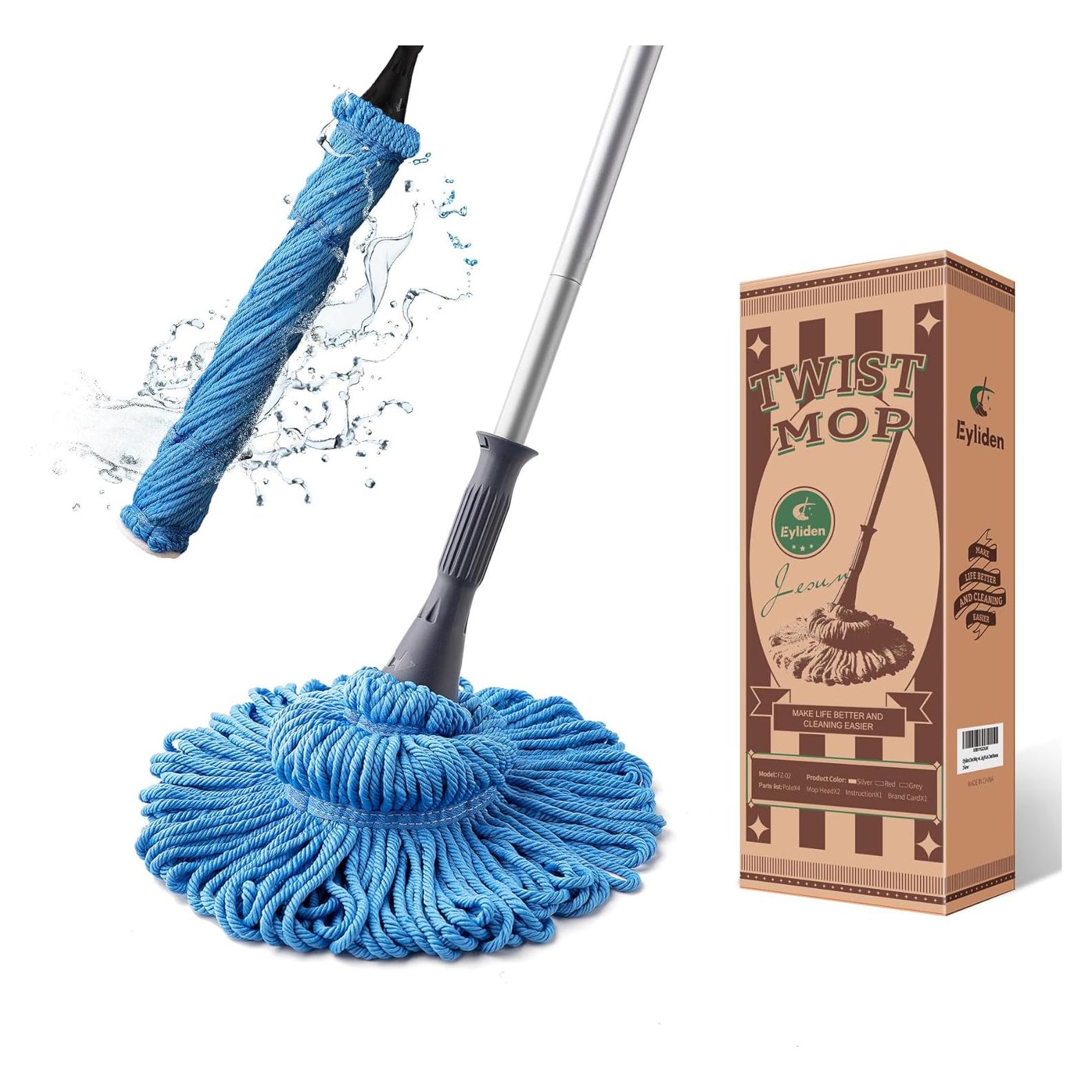 Mopa Eyliden de Microfibra con 2 Cabezas Reutilizables 146 cm