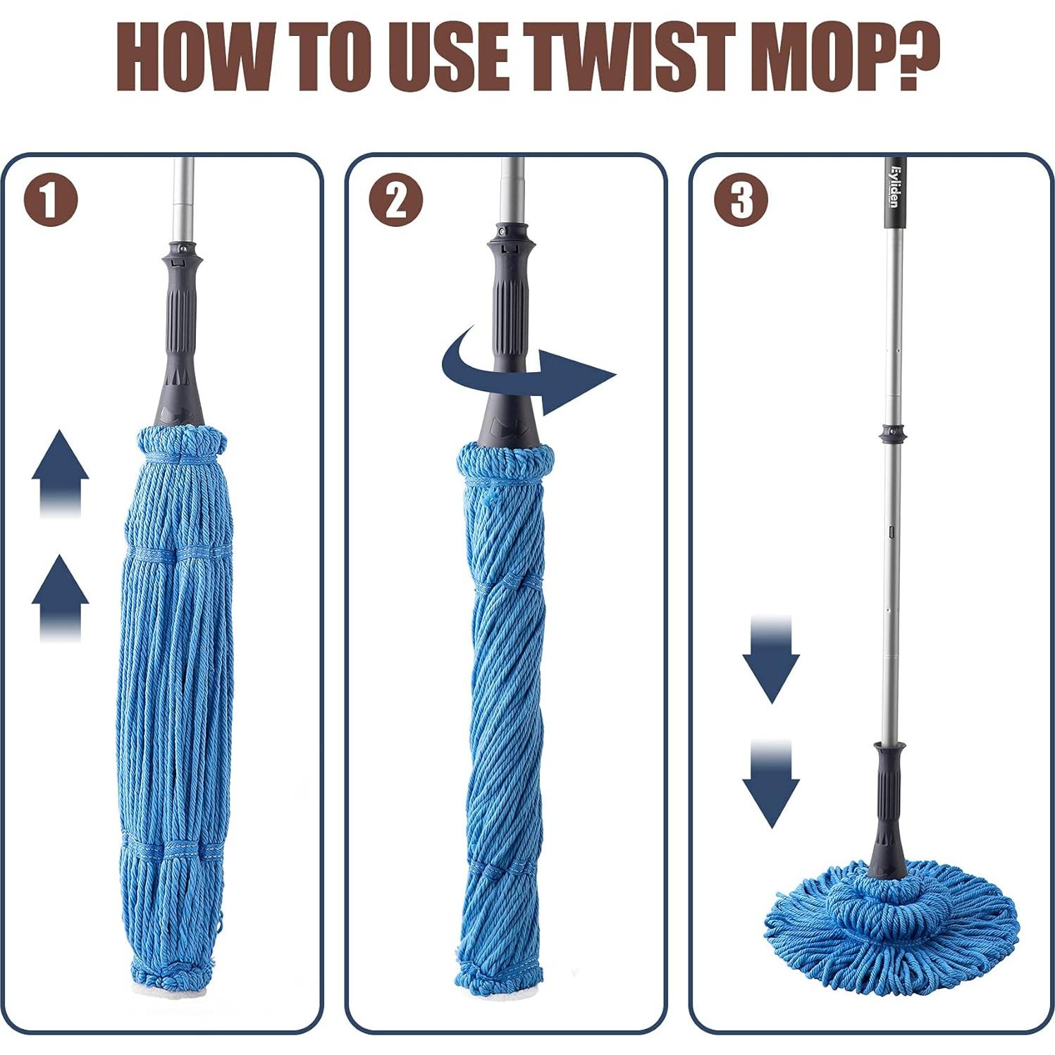 Mopa Eyliden de Microfibra con 2 Cabezas Reutilizables 146 cm