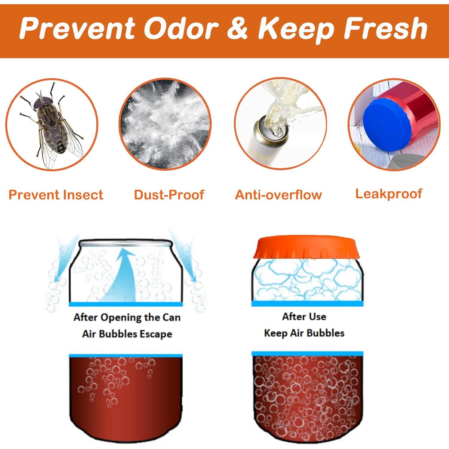 Tapa de Lata de Soda de Silicona SRXAMZus - 6 Piezas 5.3 cm