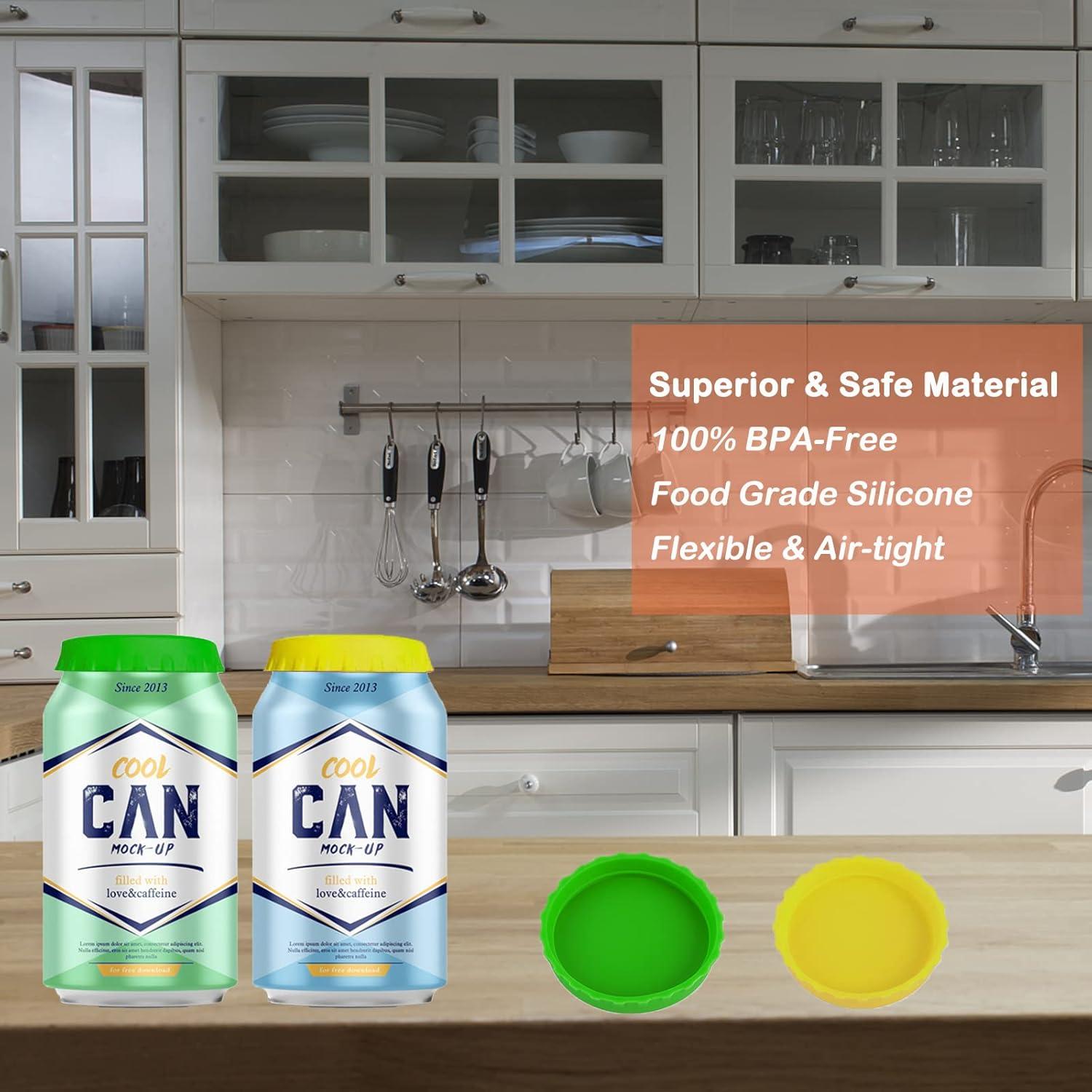 Tapa de Lata de Soda de Silicona SRXAMZus - 6 Piezas 5.3 cm