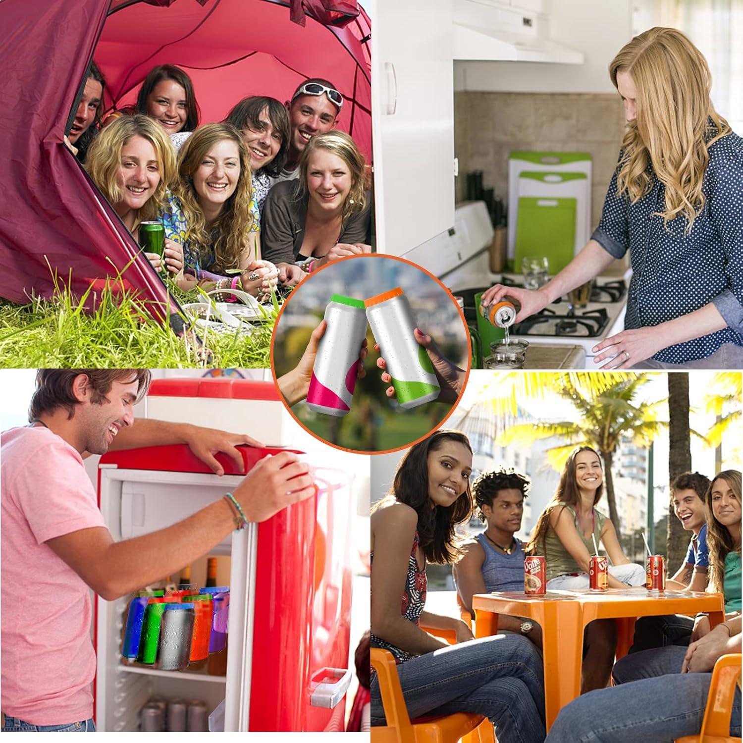 Tapa de Lata de Soda de Silicona SRXAMZus - 6 Piezas 5.3 cm