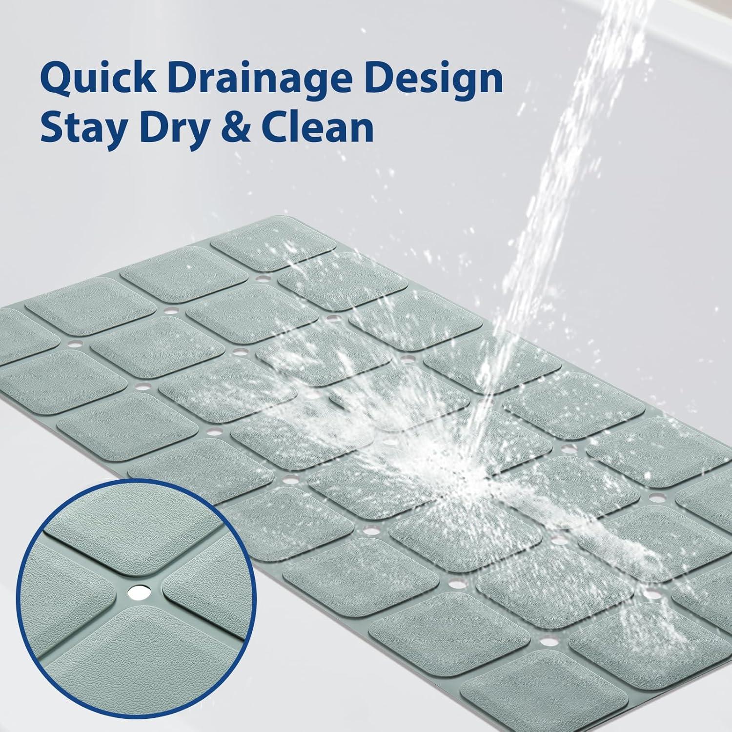 Alfombrilla de Baño Antideslizante Webos 71x36cm Gris