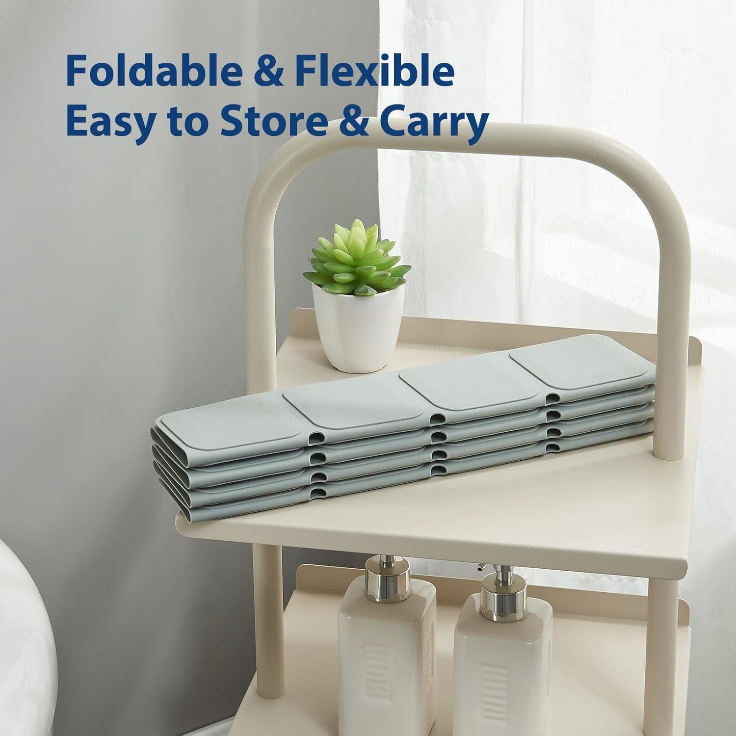 Alfombrilla de Baño Antideslizante Webos 71x36cm Gris