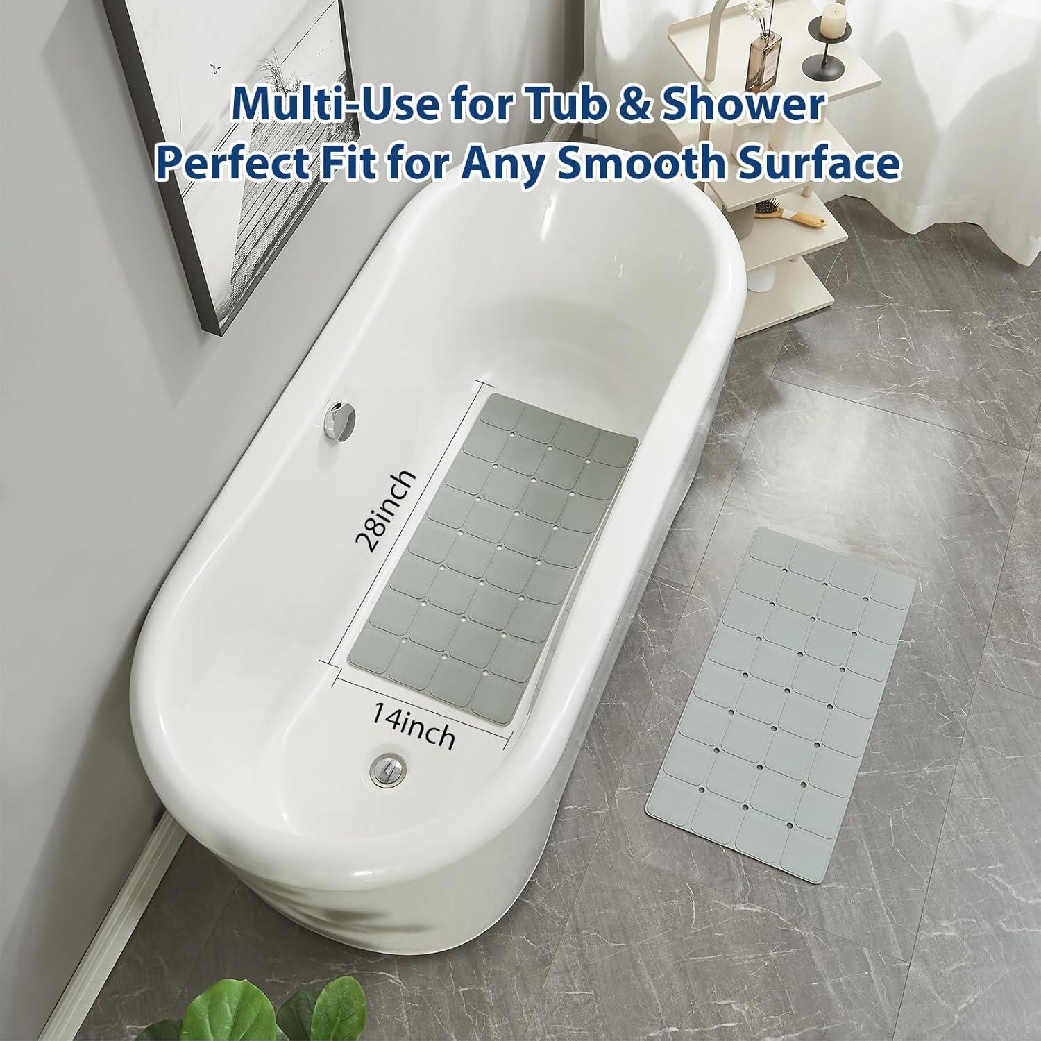 Alfombrilla de Baño Antideslizante Webos 71x36cm Gris