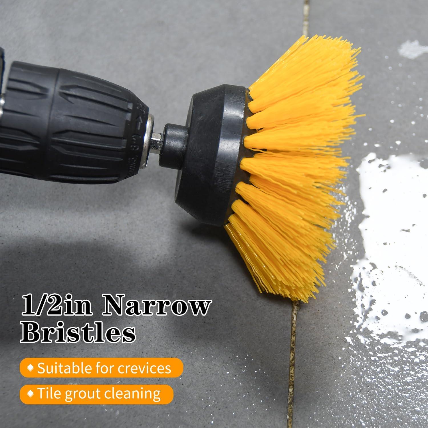 Kit de cepillos de limpieza para taladro DkOvn 3 piezas amarillo