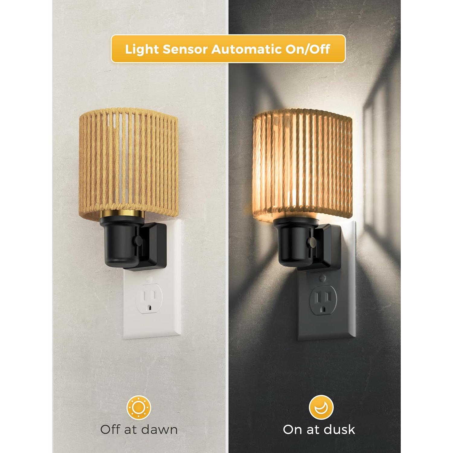 L LOHAS LED Luz Nocturna Boho Regulable 0-100LM con Sensor