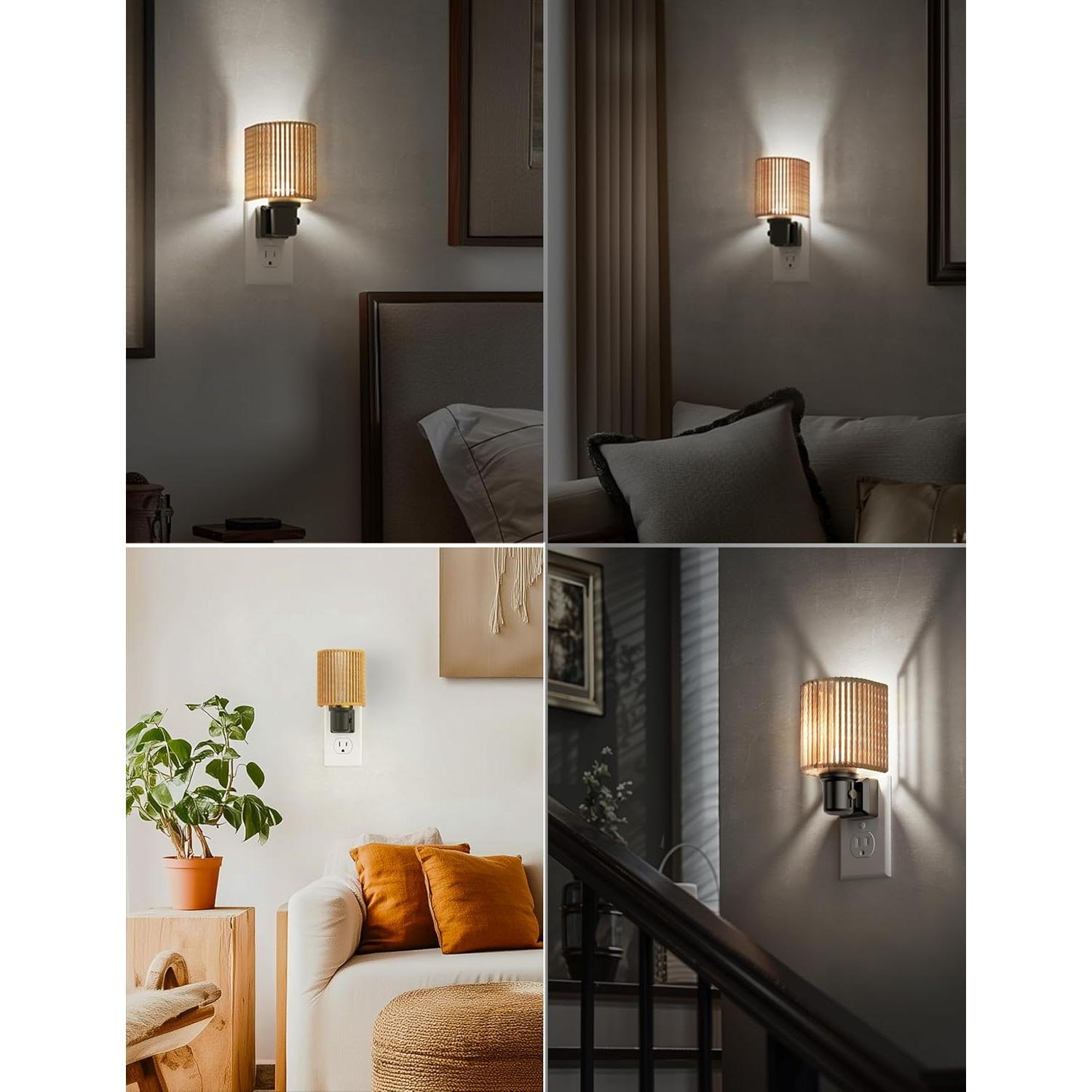 L LOHAS LED Luz Nocturna Boho Regulable 0-100LM con Sensor