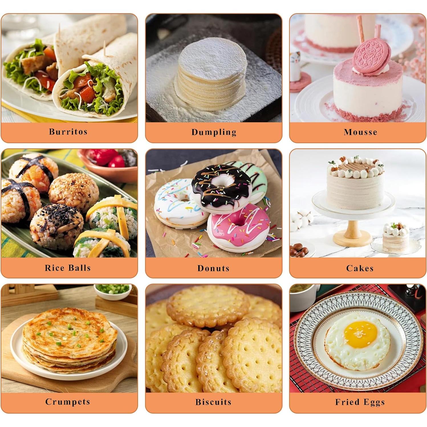 Juego de Cortadores de Galletas Redondos Kofebe 5 Piezas Acero Inoxidable