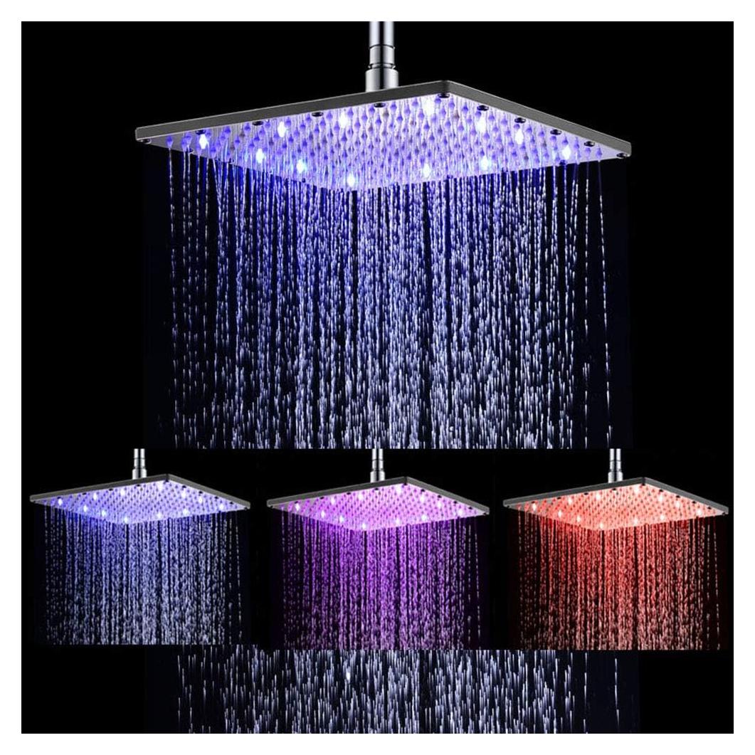 Cabezal de Ducha de Lluvia LED Ehauuo 30.48 cm Alta Presión