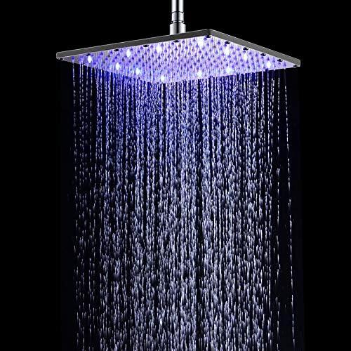 Cabezal de Ducha de Lluvia LED Ehauuo 30.48 cm Alta Presión