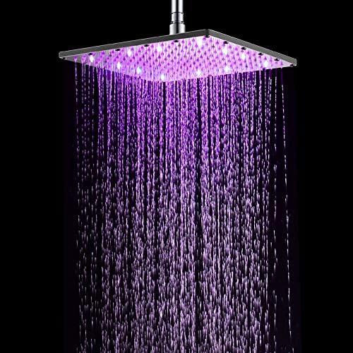 Cabezal de Ducha de Lluvia LED Ehauuo 30.48 cm Alta Presión