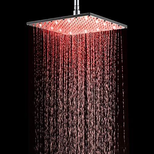 Cabezal de Ducha de Lluvia LED Ehauuo 30.48 cm Alta Presión