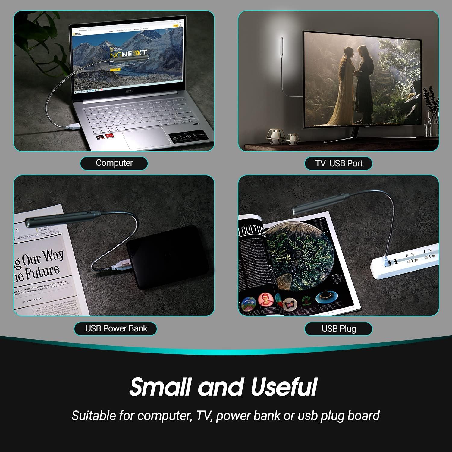 Lámpara LED USB Daffodil ULT05 Plata - 8 LEDs Ajustable 45cm