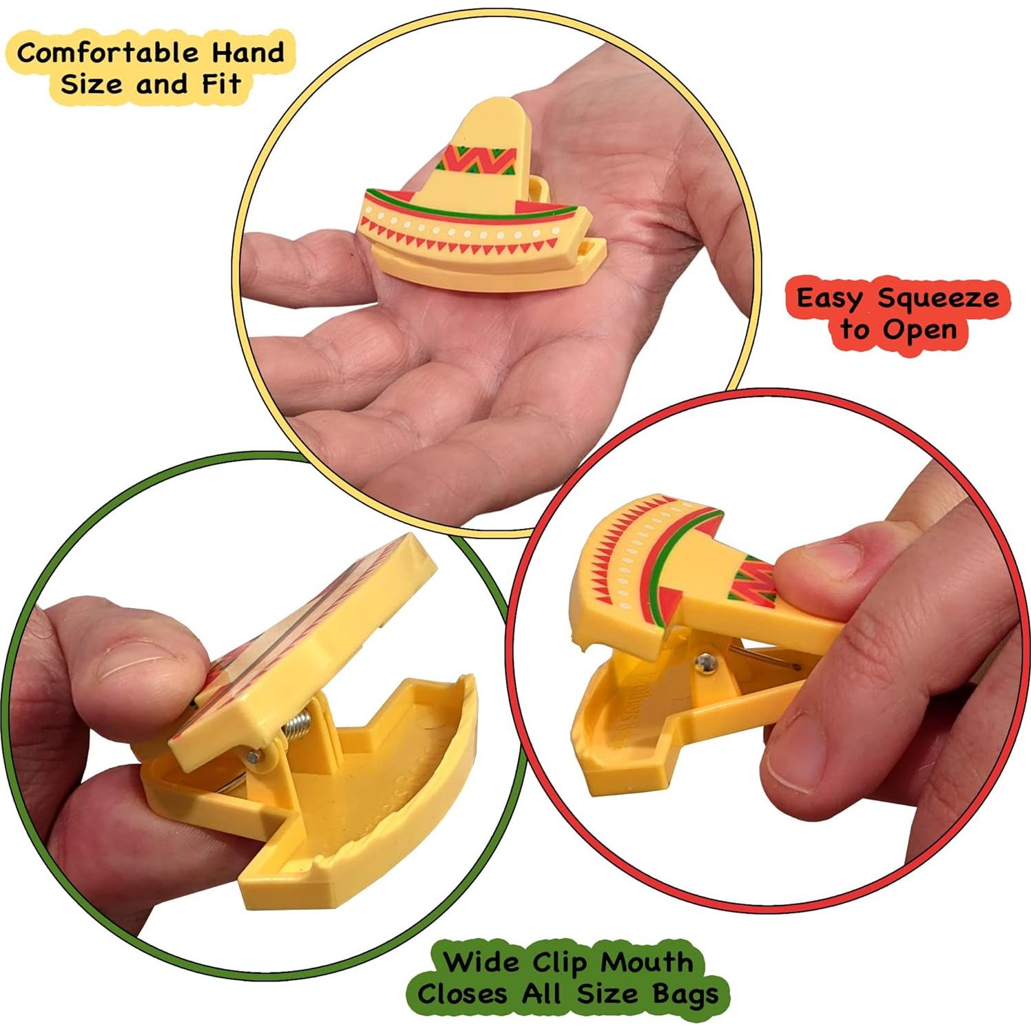 Clips para Bolsas de Alimentos Brothers Bench - 6 Sombreros Coloridos