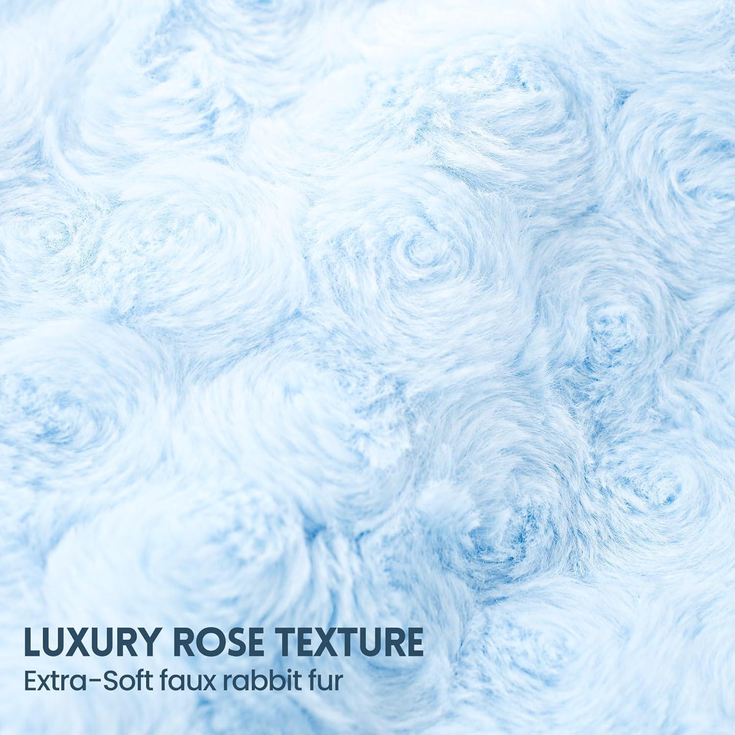 Manta Calentada Eléctrica MAXEVE 127x152cm Piel de Conejo Falsa