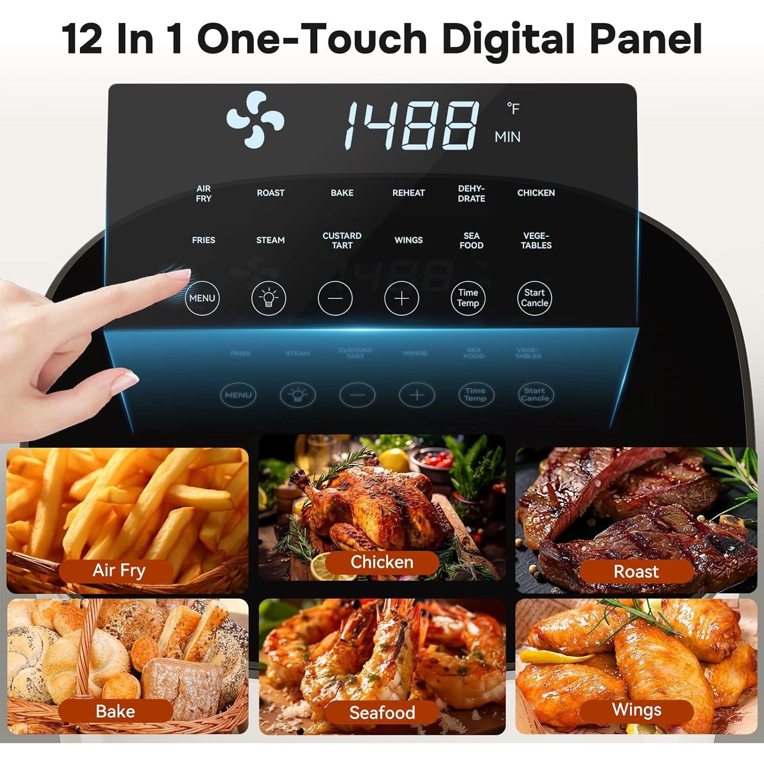 Freidora de Aire Simple Deluxe 6L Digital 1700W Beige