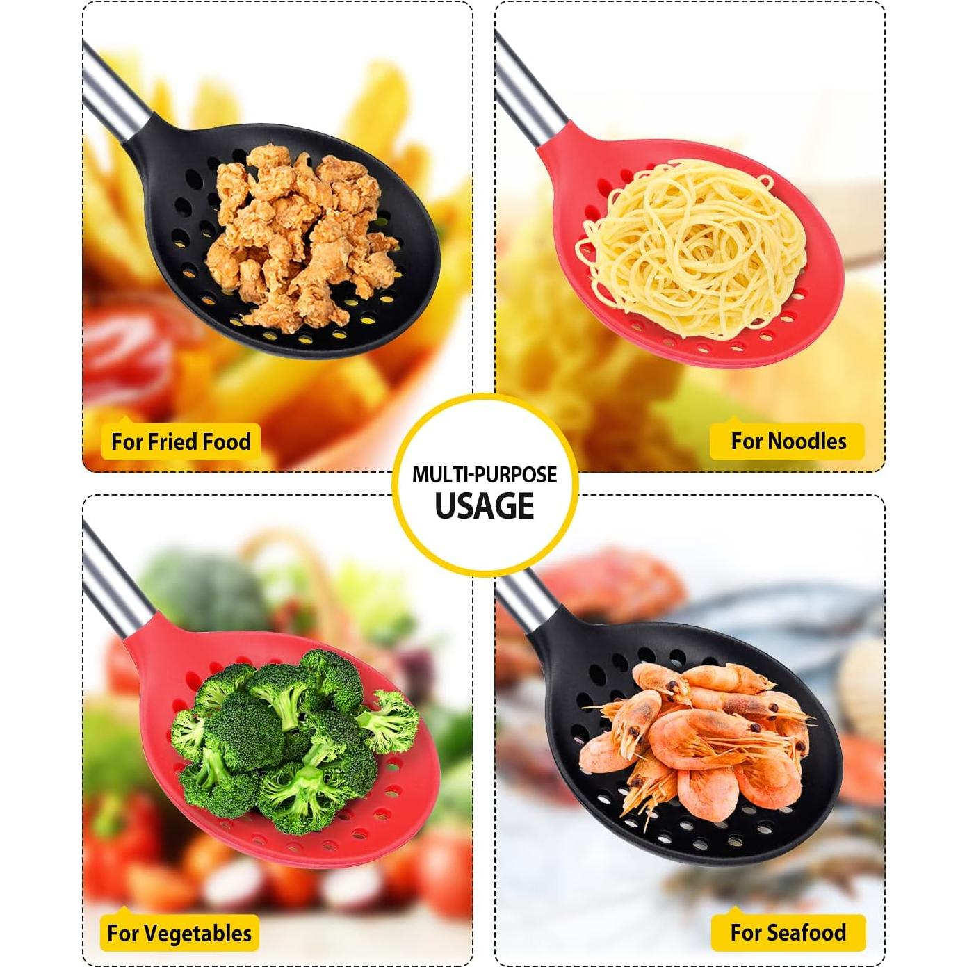 Juego de Cucharas de Cocina Bundlepro con Colador 2 Piezas