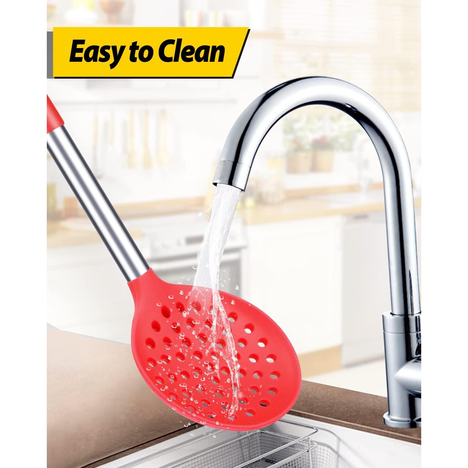 Juego de Cucharas de Cocina Bundlepro con Colador 2 Piezas