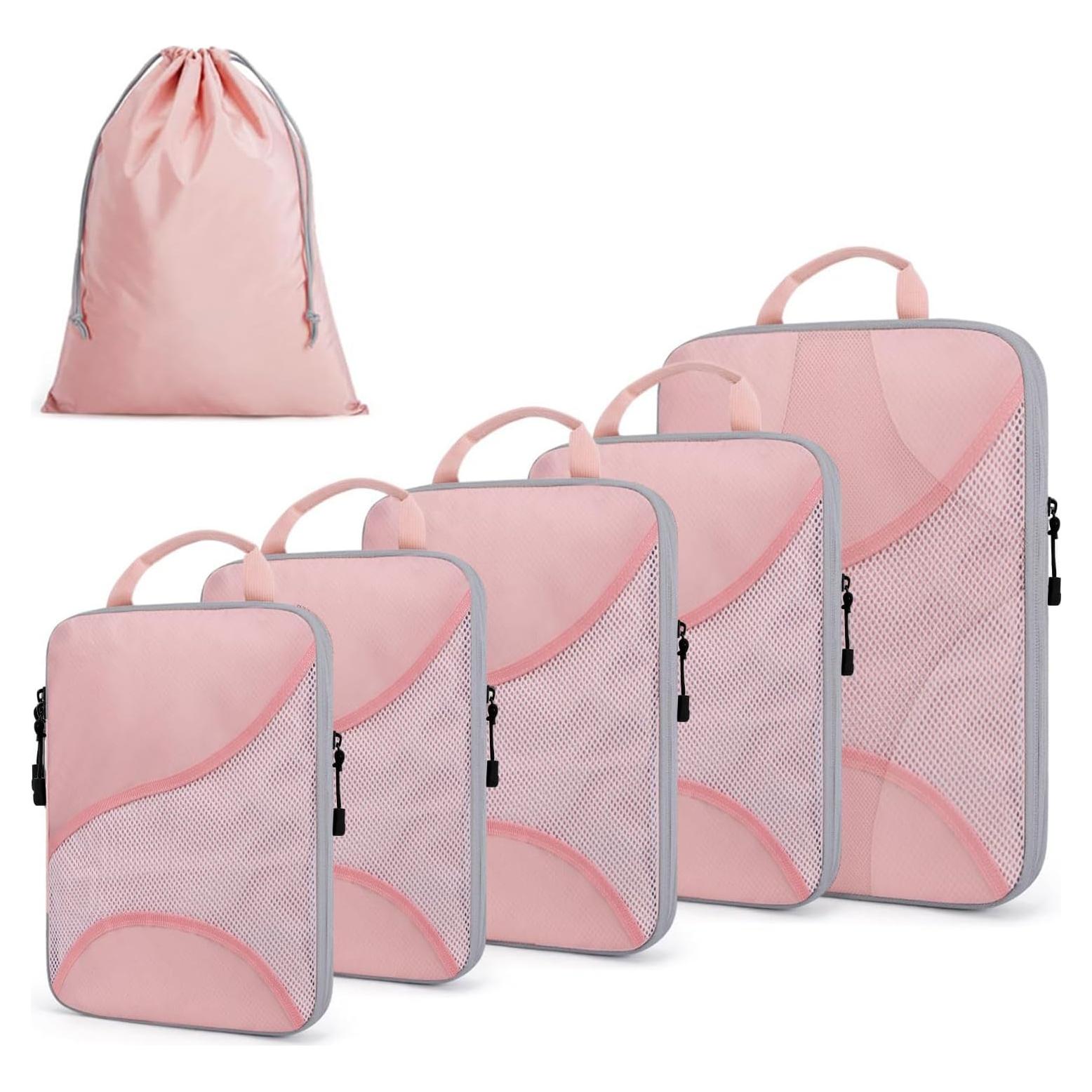 Set de Cubos de Compresión VIDUTC 6 Piezas Rosa Nylon
