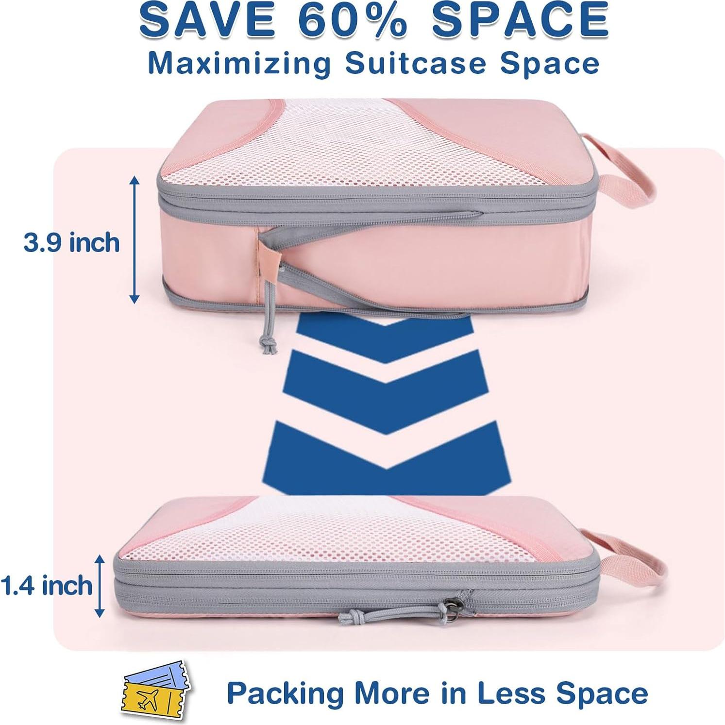 Set de Cubos de Compresión VIDUTC 6 Piezas Rosa Nylon