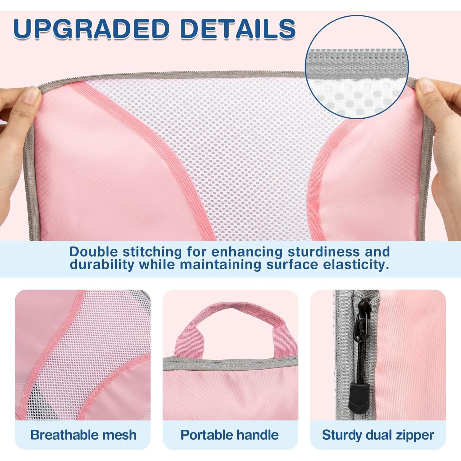 Set de Cubos de Compresión VIDUTC 6 Piezas Rosa Nylon