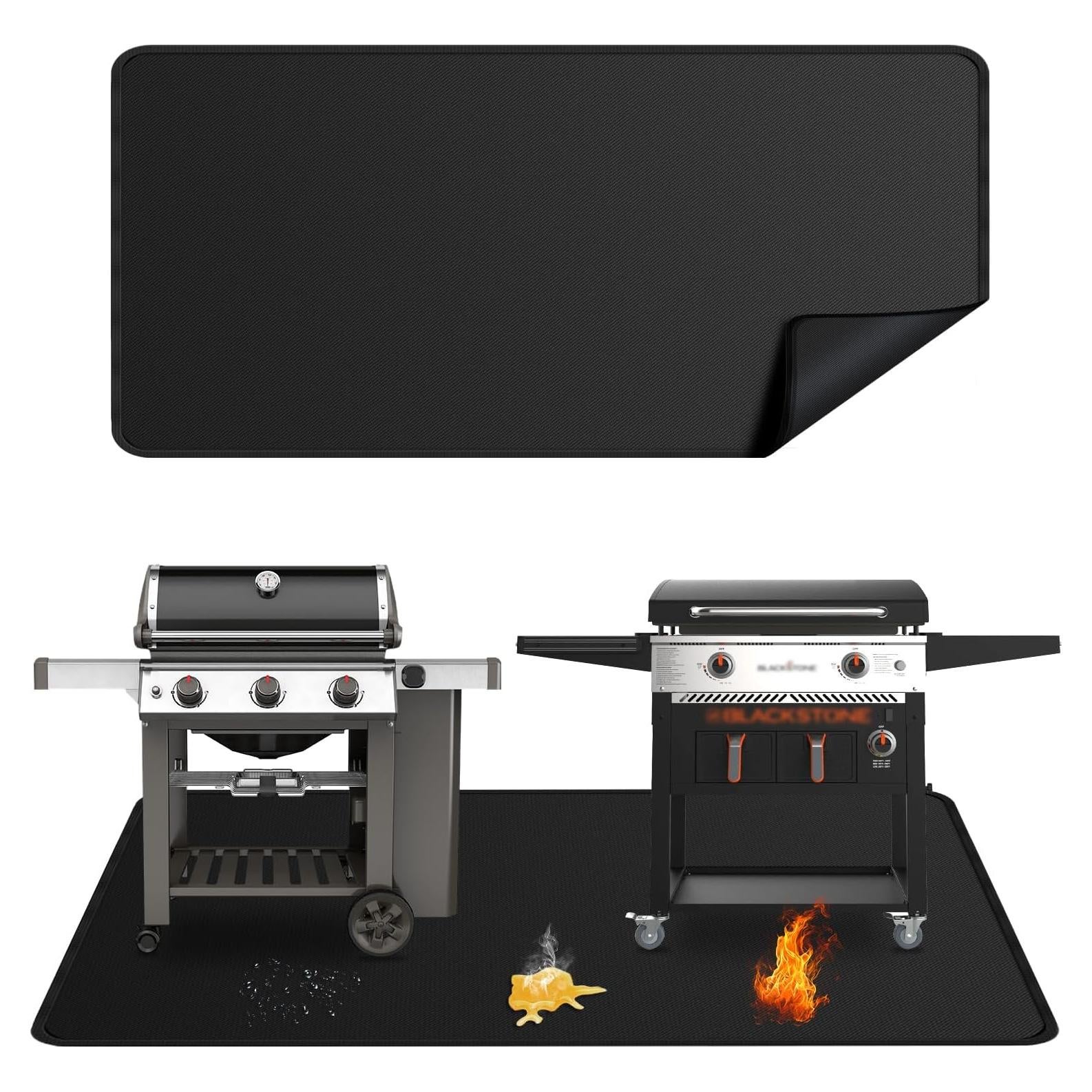 Alfombrilla Grande a Prueba de Fuego Rumlick 254x99 cm para Parrilla