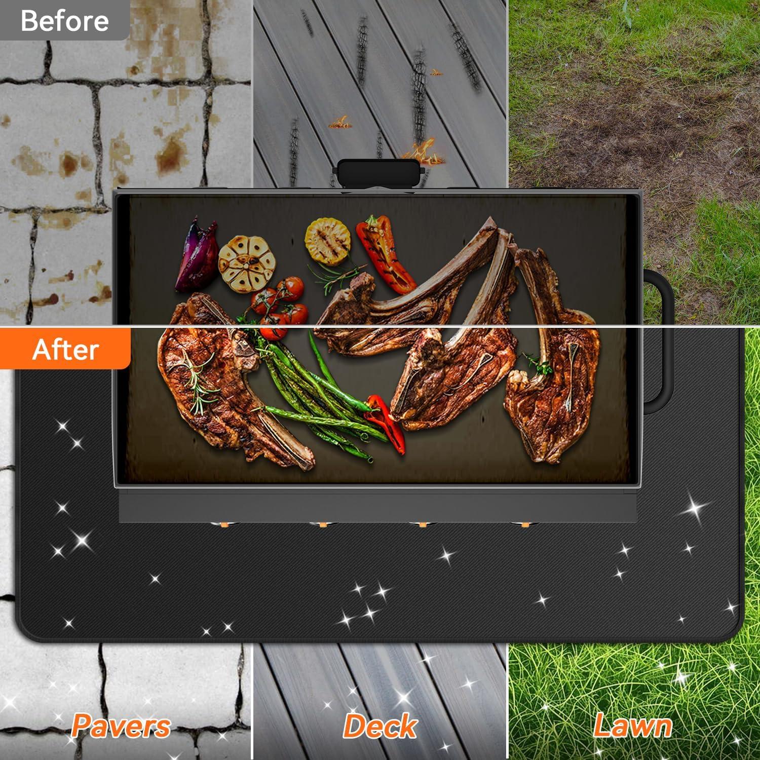 Alfombrilla Grande a Prueba de Fuego Rumlick 254x99 cm para Parrilla