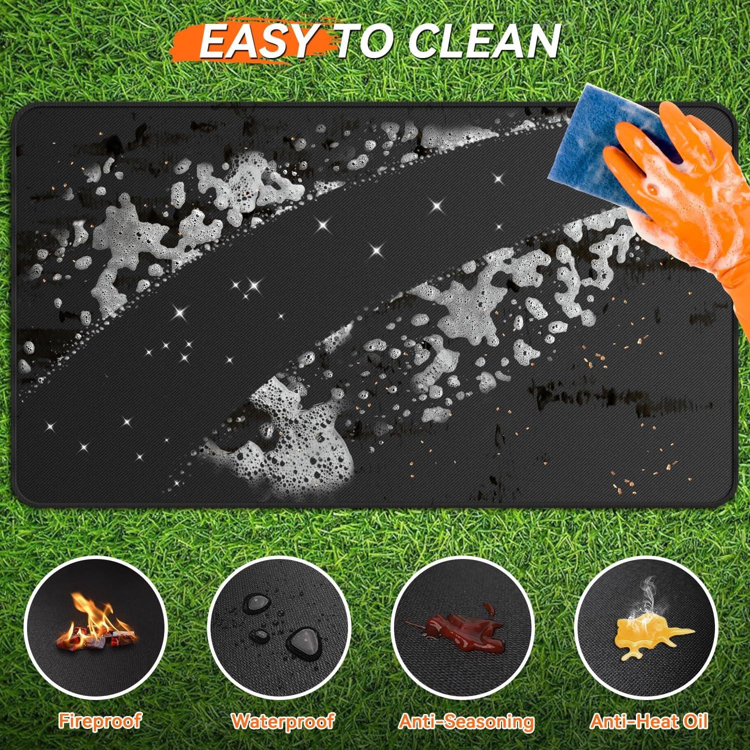 Alfombrilla Grande a Prueba de Fuego Rumlick 254x99 cm para Parrilla