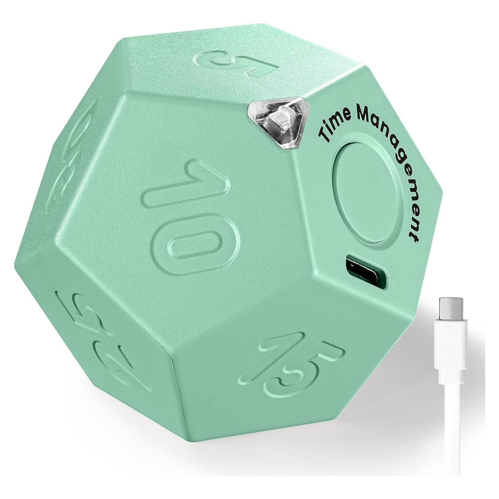 Temporizador Cubo Pomodoro KADAMS Verde 11 Configuraciones