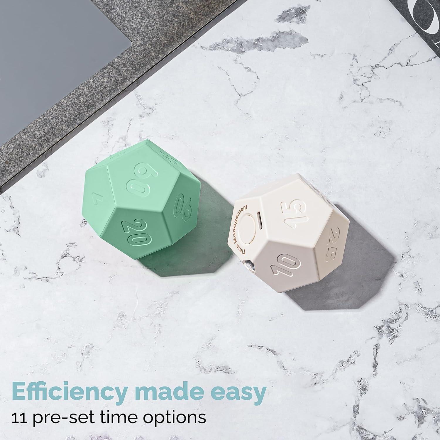 Temporizador Cubo Pomodoro KADAMS Verde 11 Configuraciones