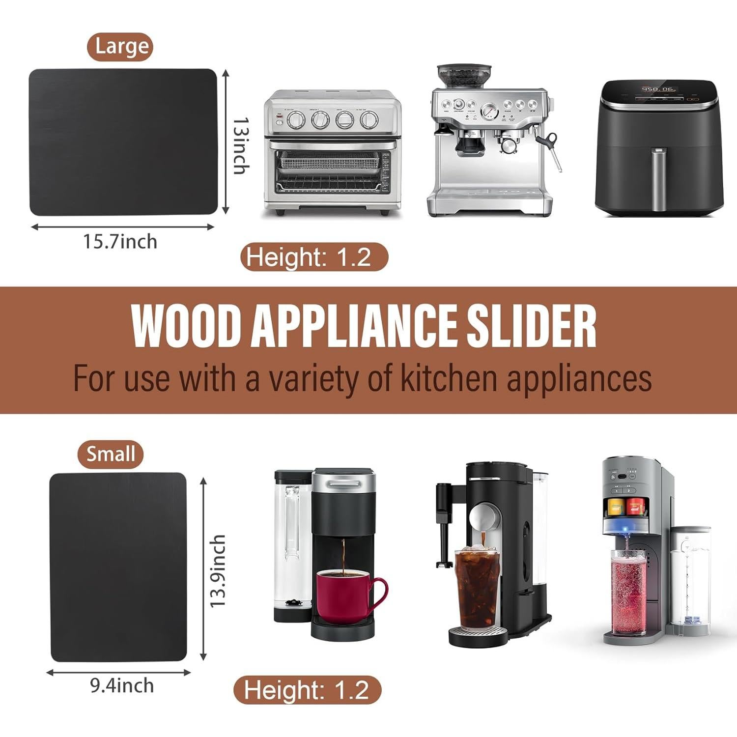 Bandeja deslizante 360° JAYOBGO para electrodomésticos negra