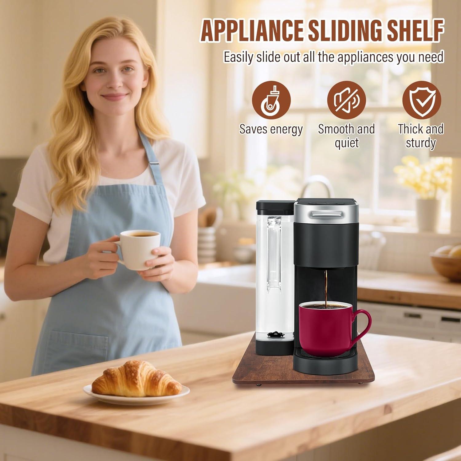 Bandeja deslizante 360° JAYOBGO para electrodomésticos negra