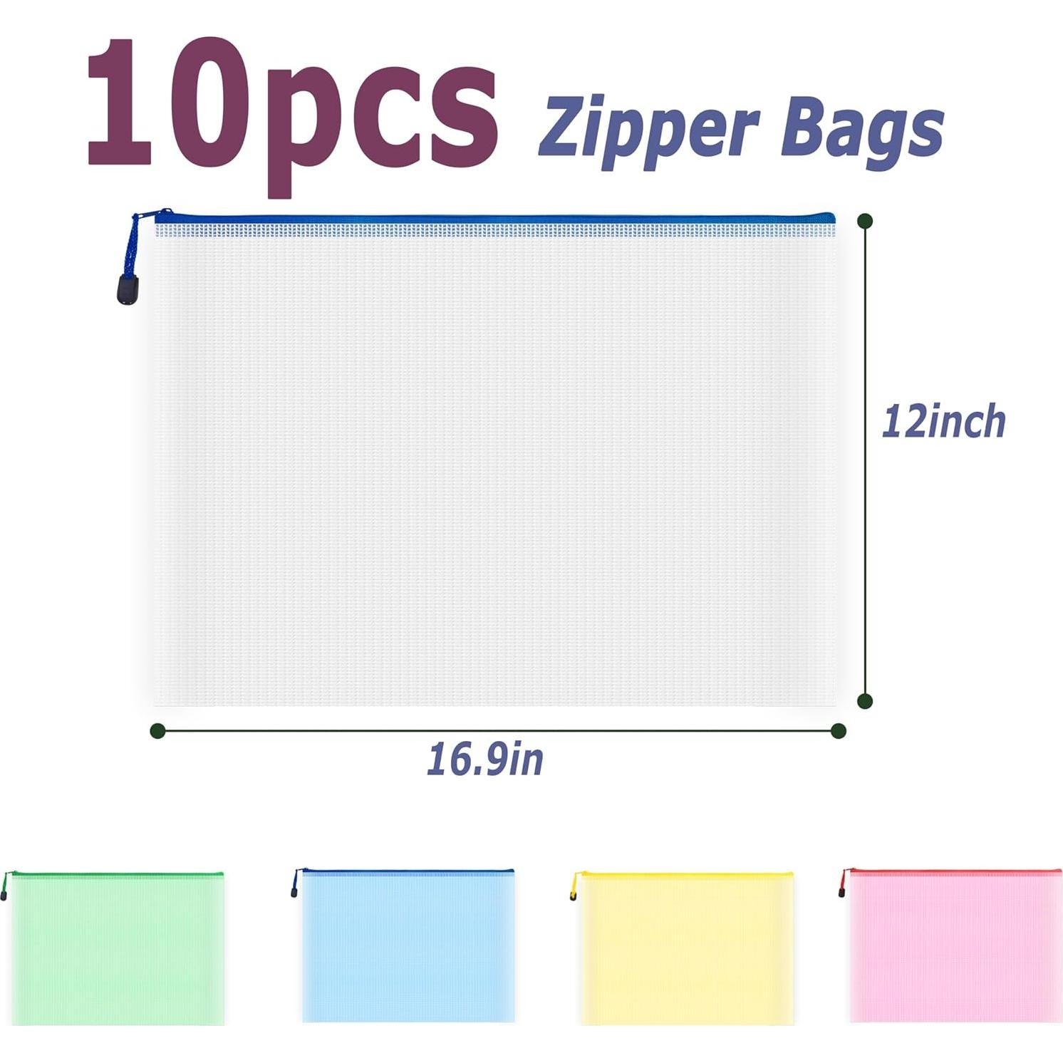 Bolsas de Archivo AUSTARK 10 Pcs A3 Multicolor Impermeables