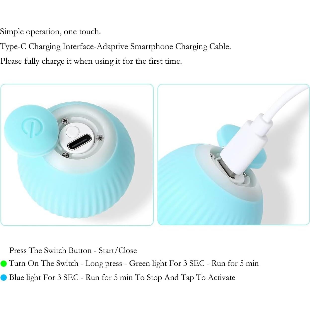 Bola Juguete Interactiva para Gatos Found Notice Azul