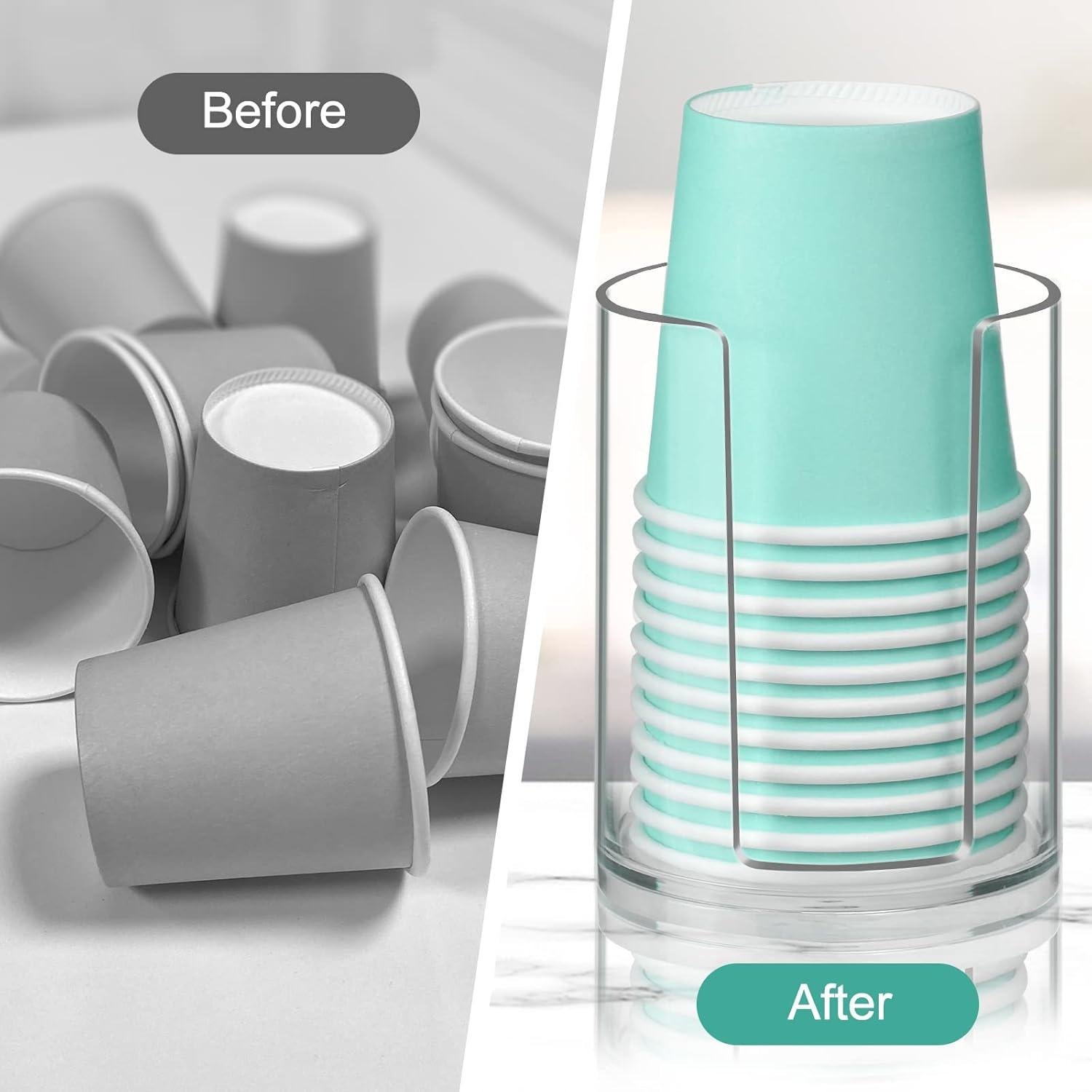 Dispensador de Vasos de Baño KIMCHOMERSE 2 Paquete Transparente