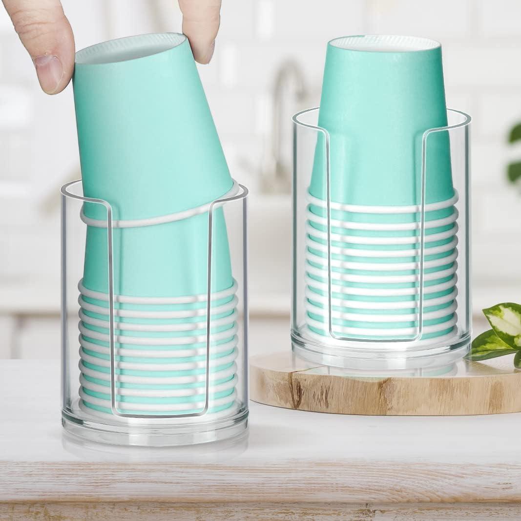 Dispensador de Vasos de Baño KIMCHOMERSE 2 Paquete Transparente