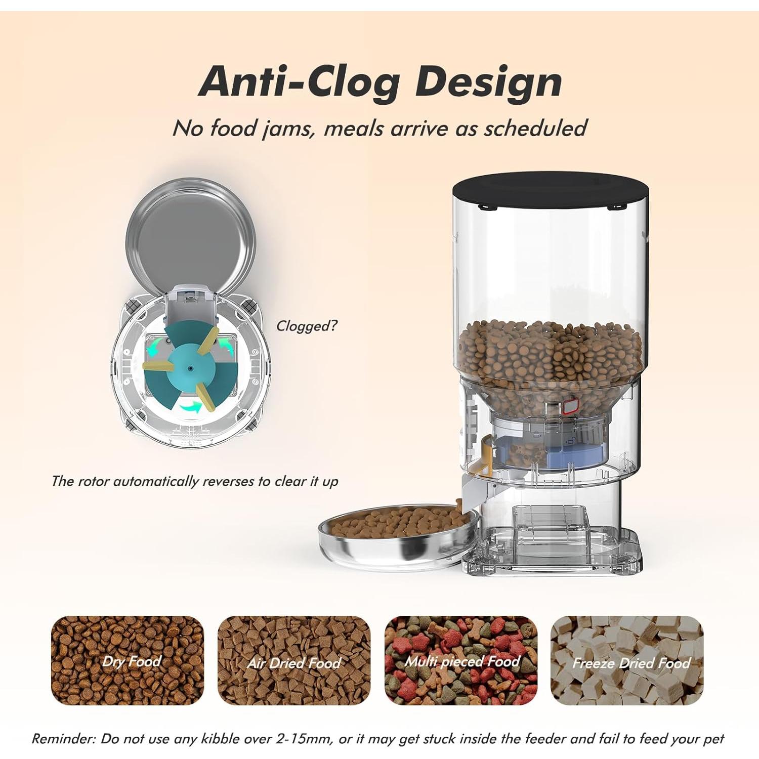 Comedero Automático Nityers 5L para Gatos y Perros - Programable