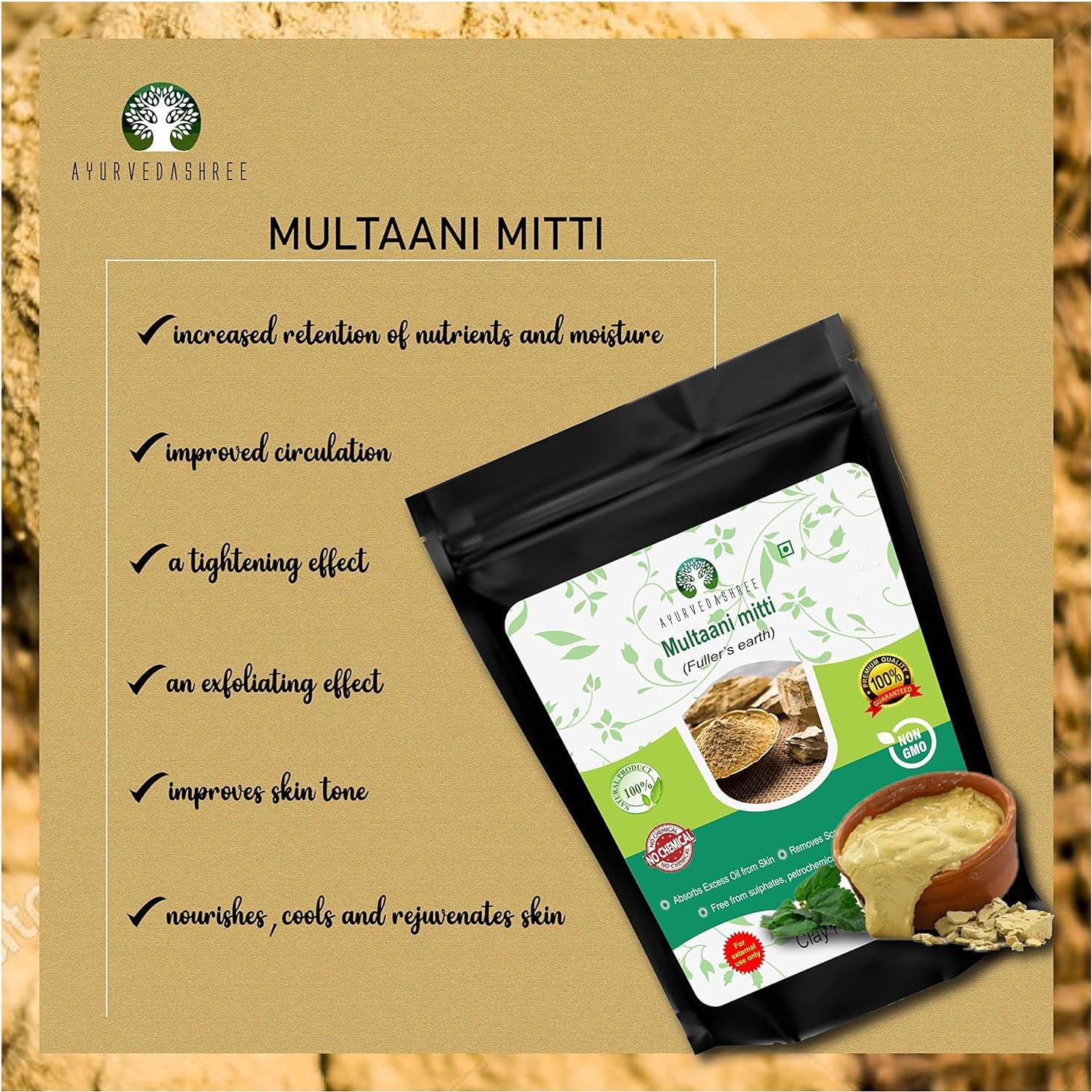 Tierra de Fuller AYURVEDASHREE 50g - Arcilla Bentonita Natural