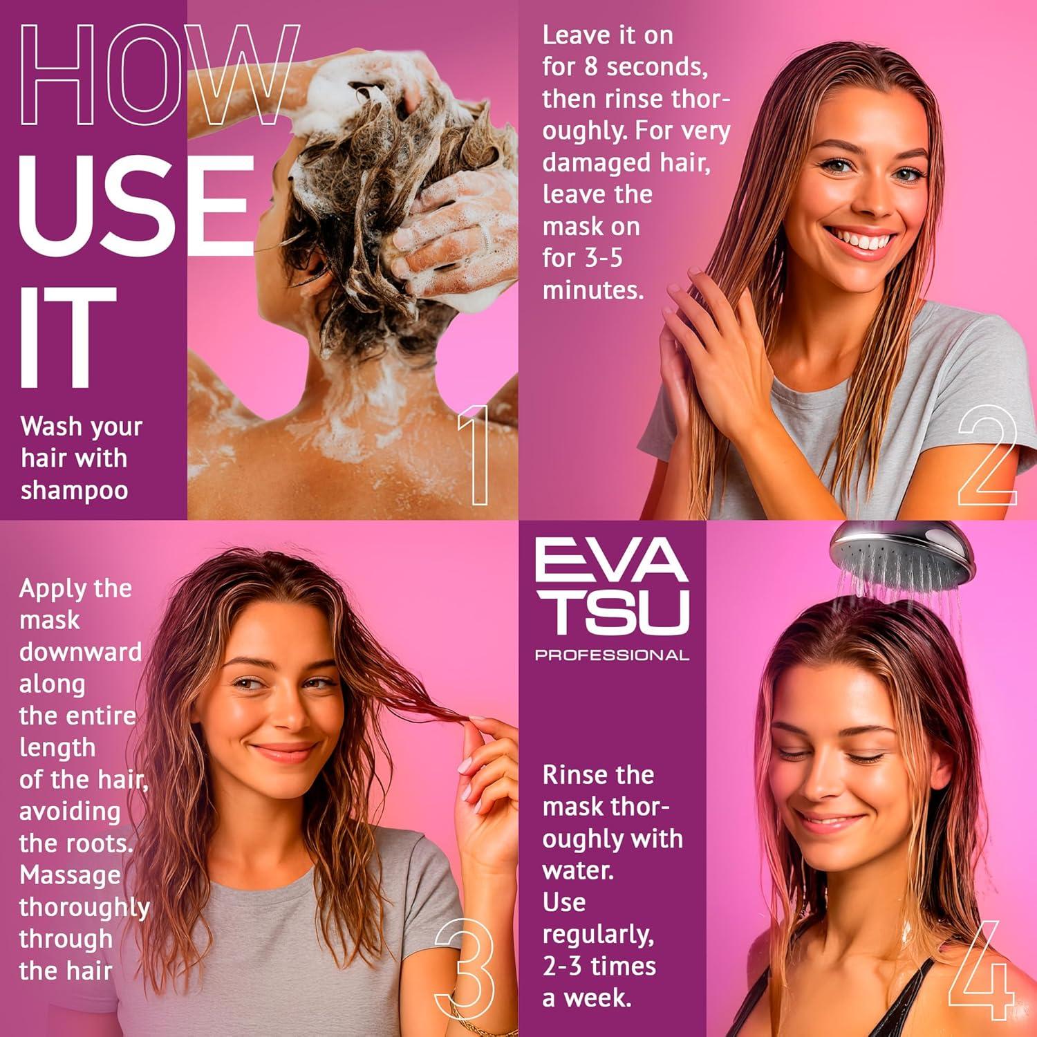 Mascarilla Hidratante Evatsu 148 ml - Queratina y Aceites Naturales