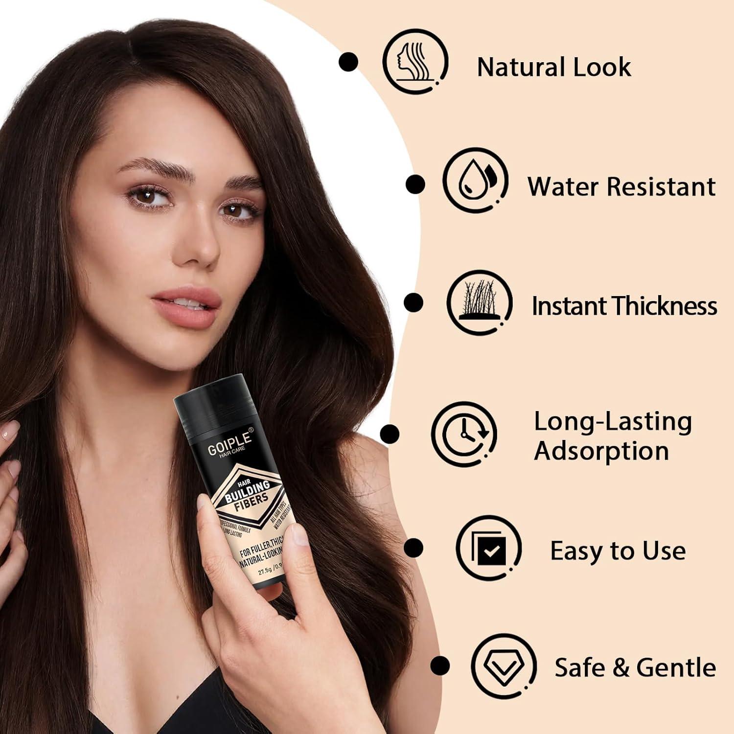 Juego de Aplicador de Fibra para Cabello y Barba WOZUTUNT - Negro