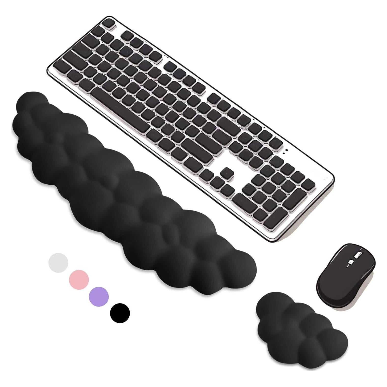 Juego de Reposamuñecas Ergonómico KINREEB Negro - Teclado y Ratón