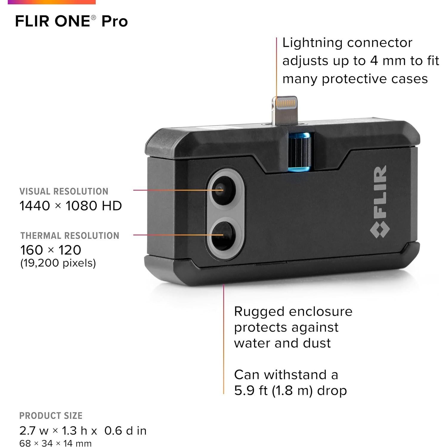 Cámara Térmica FLIR ONE Pro para iPhone 14 y anteriores